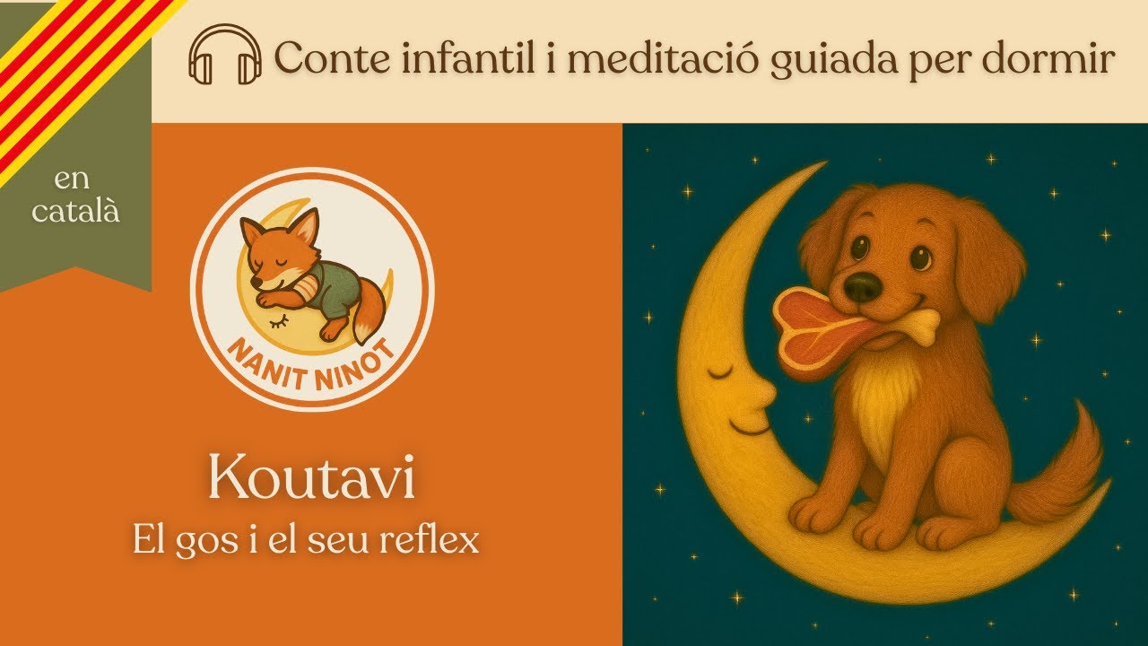 🐶 Conte infantil per dormir | Koutavi, el gos i el seu reflex | Faula d’Isop 🌙✨