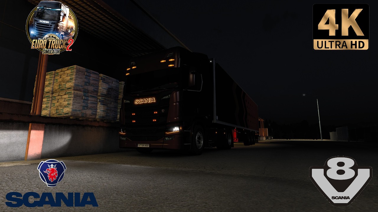 ETS2 4K | SCANIA R660 V8 + Schmitz S.KO by JUseeTV | DC16 Sound Mod | Bergen - Alesund | Full Trip