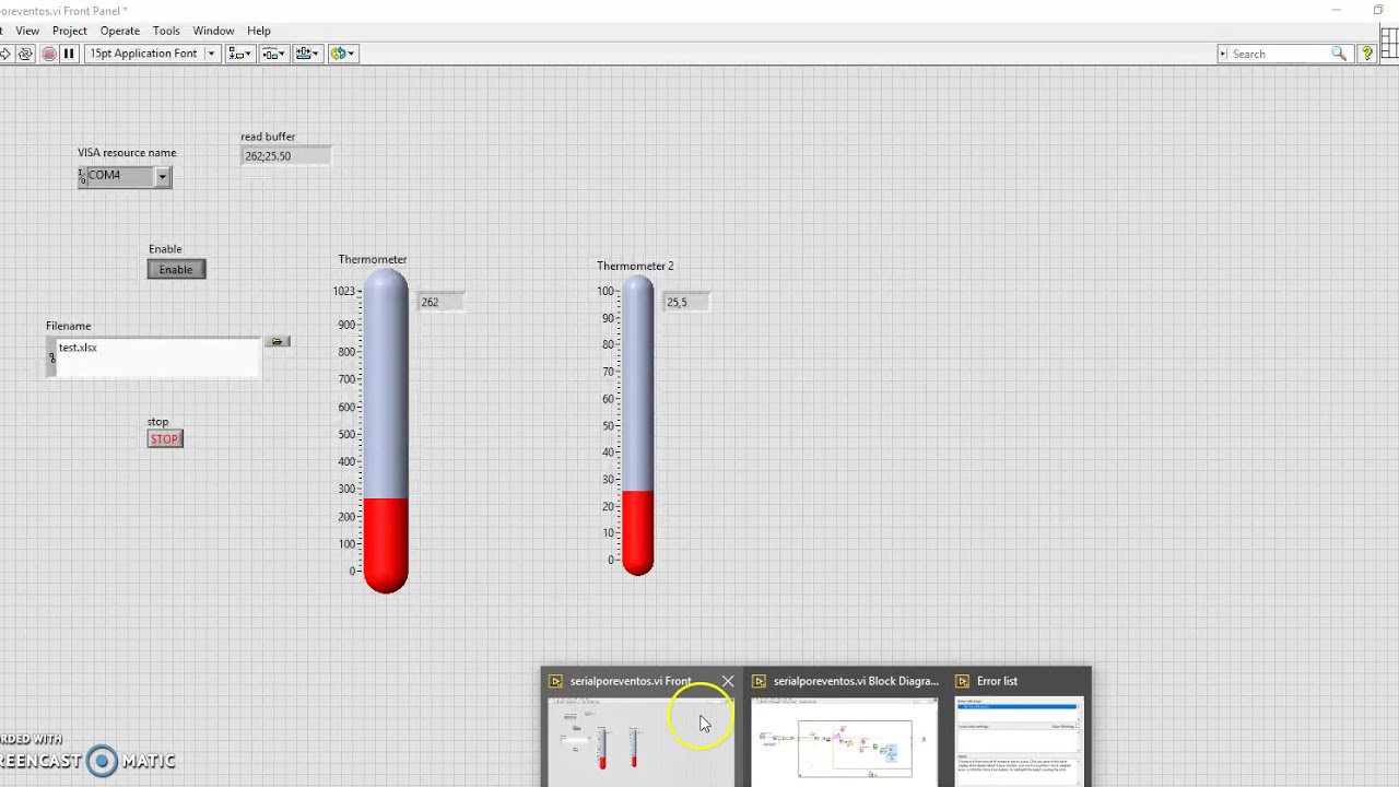 Guardado de datos en un archivo de excel desde labview
