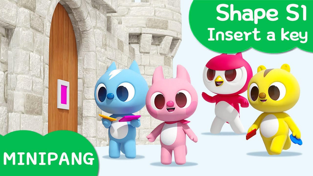 Learn shapes with MINIPANG | shape S1 | Insert a key🗝️ | MINIPANG TV 3D Play