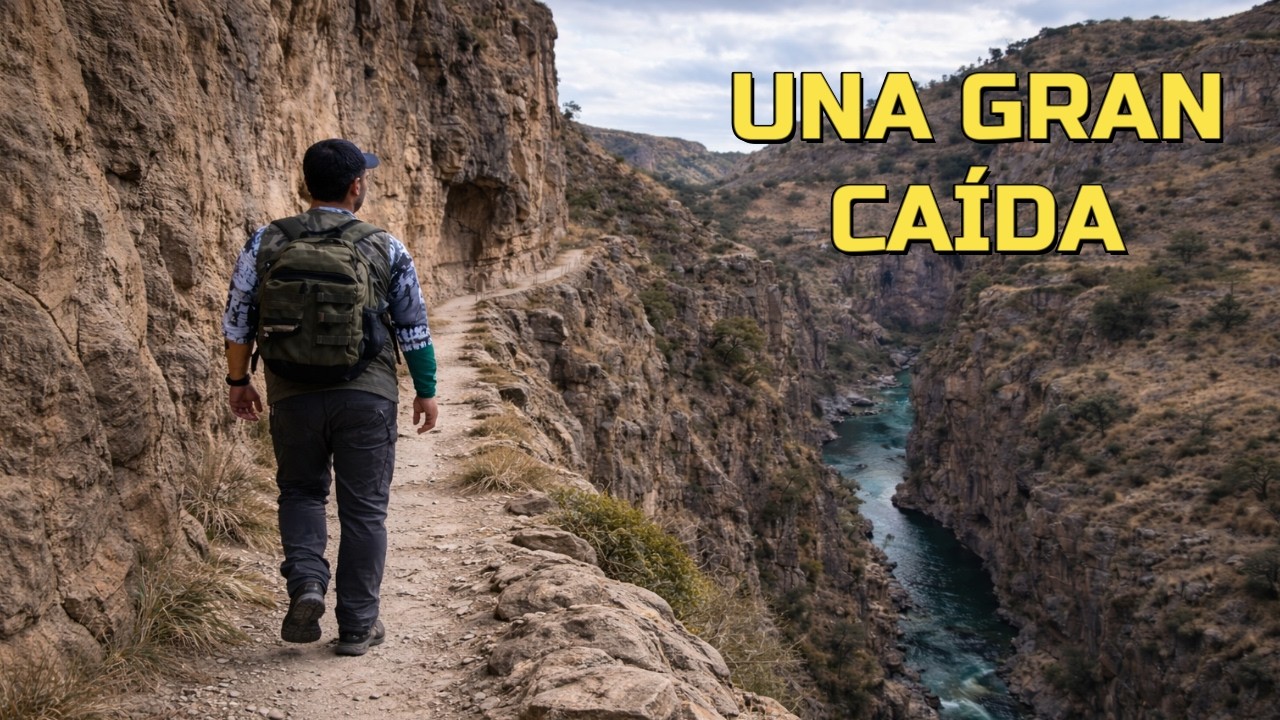 Un sendero labrado en ROCA, entre cañones, ruta a agua CALIENTE.