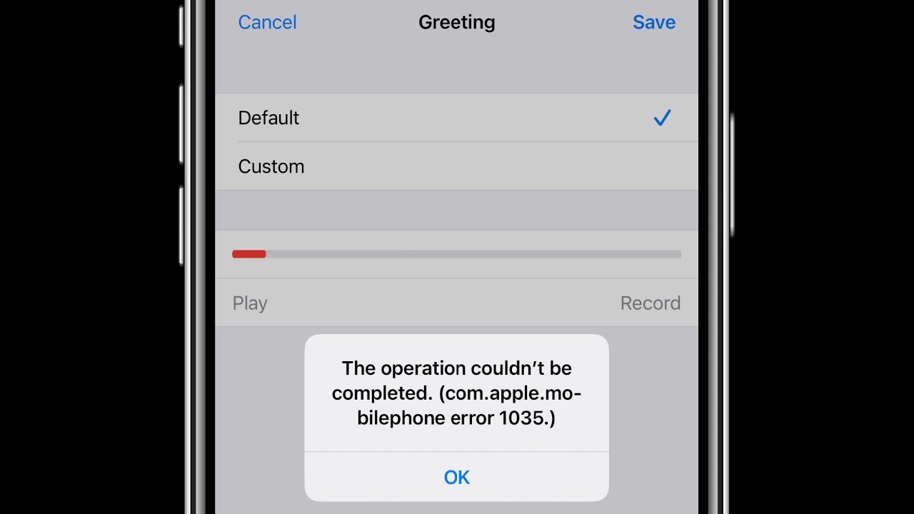 Voicemail error: The Operation couldn't be Completed com.apple.mobilephone.error 1035/1034 [Fixed]
