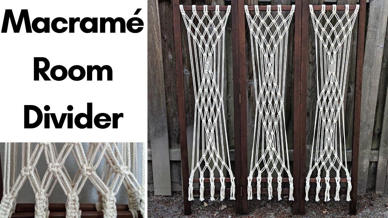 Macram&eacute; Room Divider - Boho Thrift Flip! - Easy DIY-Macram&eacute; Furniture-Macrame Decor-Privacy Screen