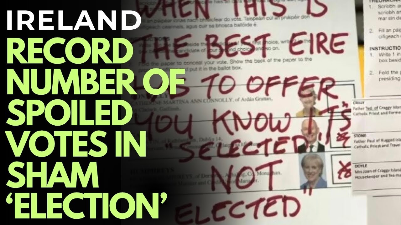 ВЫБОРЫ В ИРЛАНДИИ &mdash; МАССОВОЕ ЧИСЛО ИСПОРЧЕННЫХ ГОЛОСОВ &mdash; ПРАВИТЕЛЬСТВО УНИЖЕНО &mdash; КОННОЛЛИ ПРИТВОР...