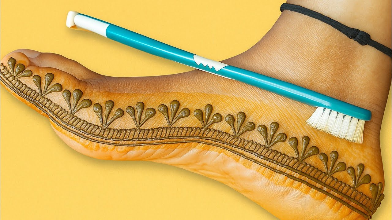 Pawo ka mehndi design, feet simpal mehdi,paero ki mehndi design, per ki laherya mehdi dijaen, foot