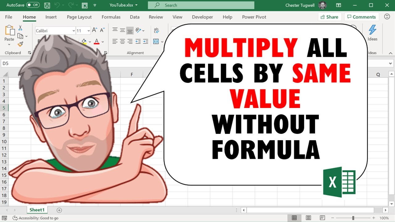 Quickly Multiply All Values in an Excel Column / Row / Table by the Same Value NO FORMULA REQUIRED!