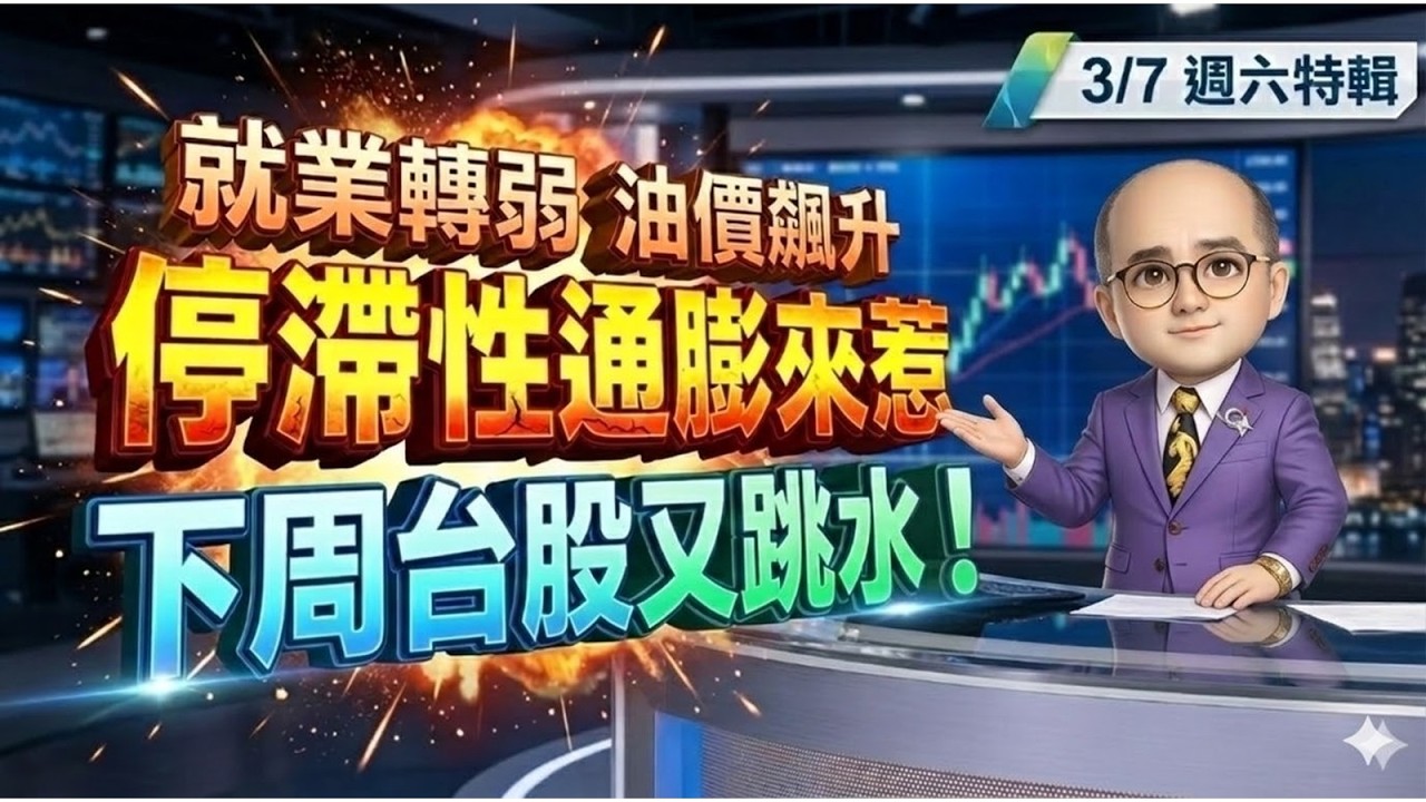 就業轉弱＋油價飆升→停滯性通膨來惹！下周台股又跳水？ 2026.3.7