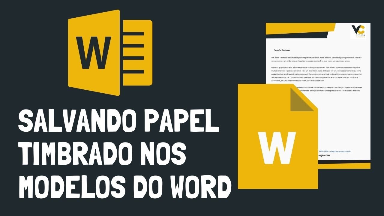 Salvando modelo do papel timbrado nos modelos do Word