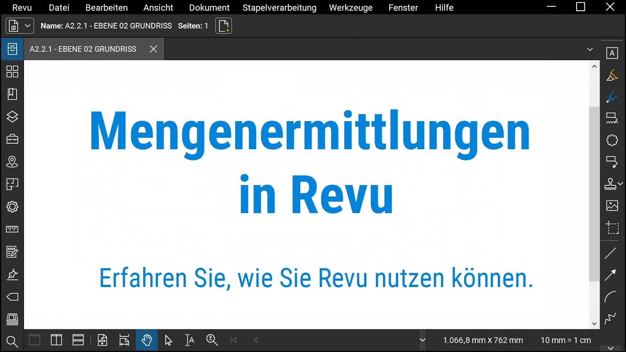 Bluebeam Revu: Mengenermittlungen in Revu