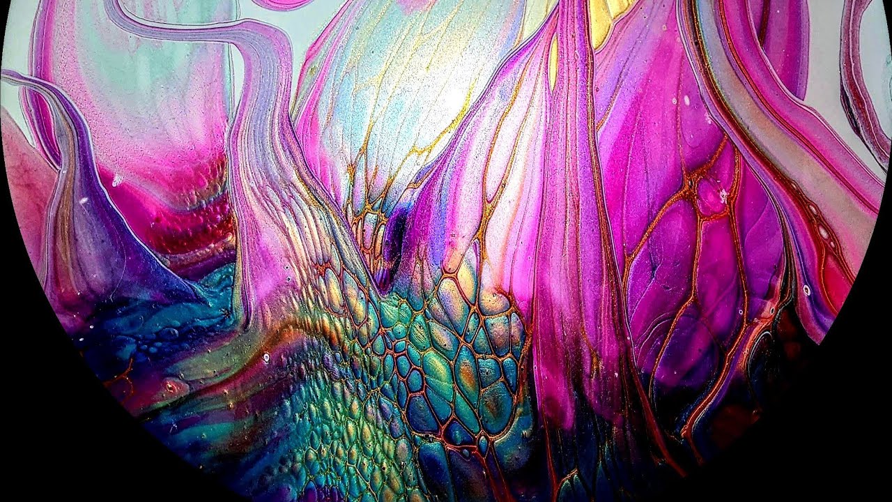 'Aurora' Collab With The Painted Dreamer #fluidart #tlp #acrylicpouring