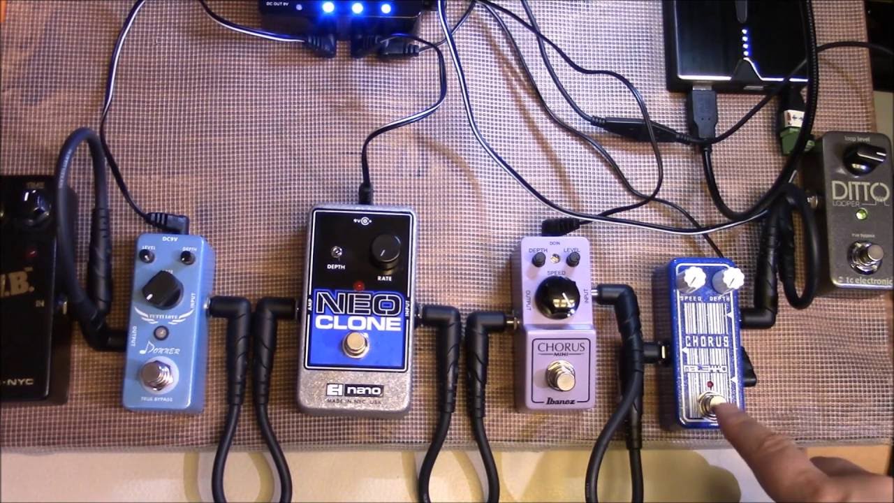Chorus test: Donner Tutti / EHX Neo Clone / Ibanez CS Mini / Malekko Omicron