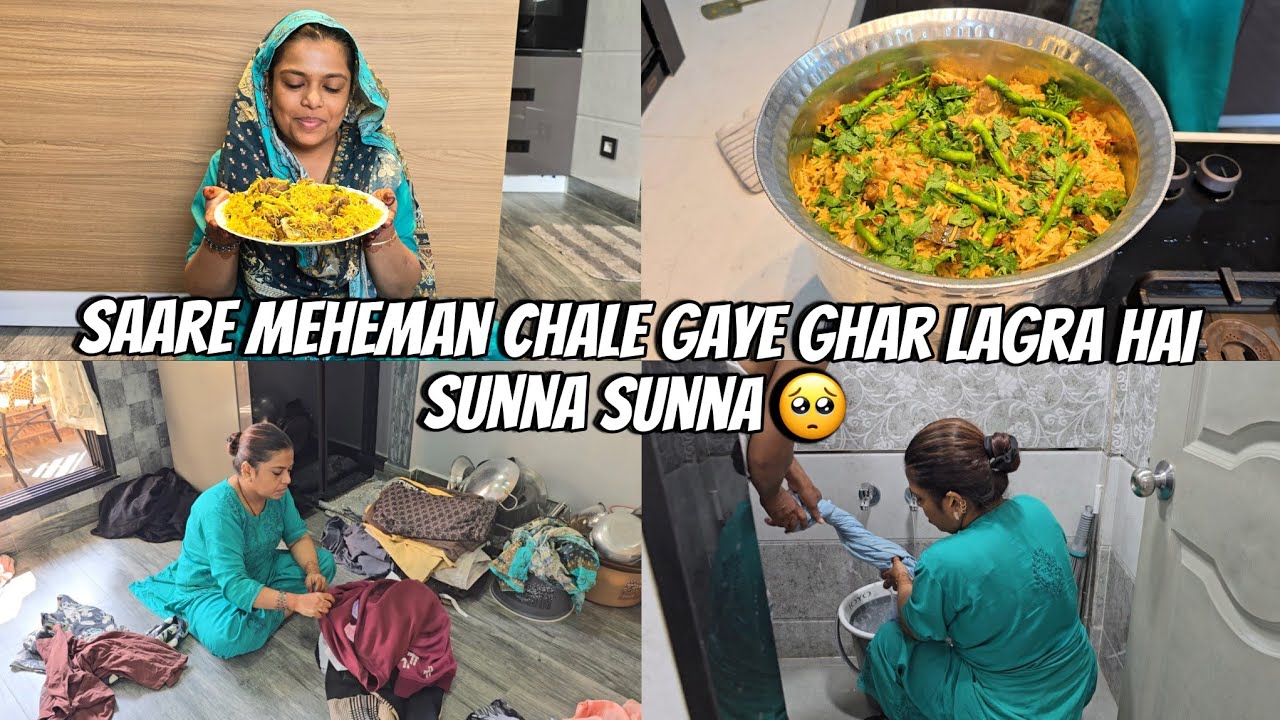 Saare Meheman Chale Gaye Ghar Lagra Hai Sunna Sunna 🥺 | Mutton Pulao At Basmati Rice | Afroz Kitchen