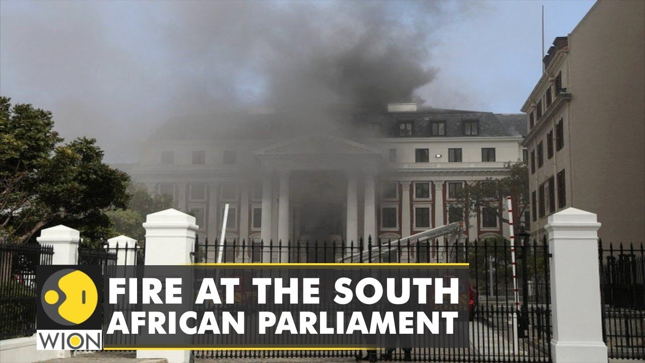 A fire has erupted at the South African parliament, with flames bursting from the roof | WION