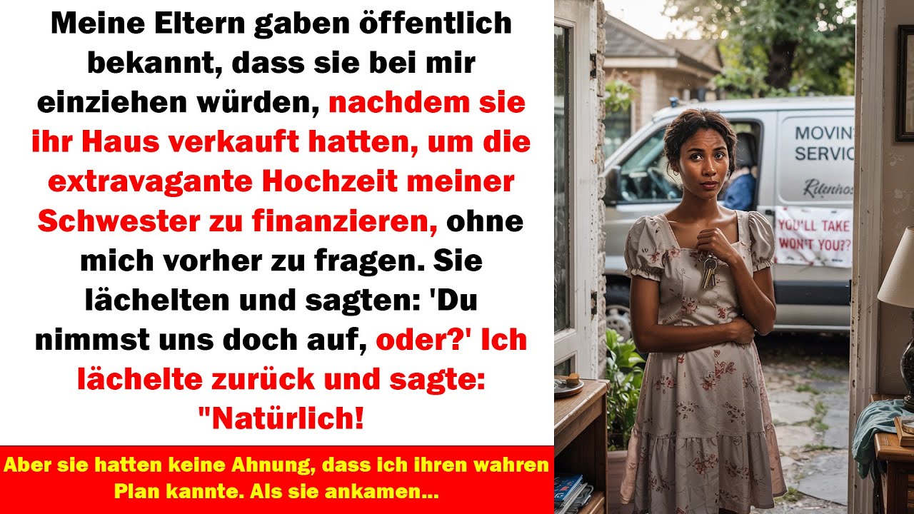 Meine Eltern verkauften ihr Haus für die Hochzeit meiner Schwester und wollten bei mir einziehen.