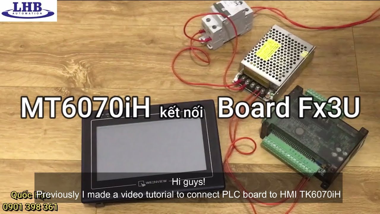 Kết nối MT6070ih - PLC Board / Connect HMI - PLC | LHB