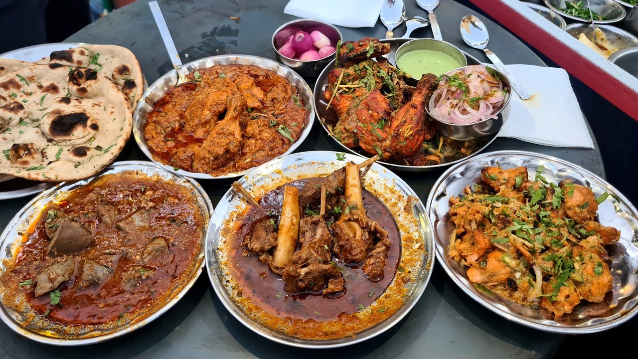 Thapa Saab Ka Live Desi Ghee Dhaba Mutton, Mutton Keema Kaleji, Lahsuni Tikka, Full Tandoori Chicken