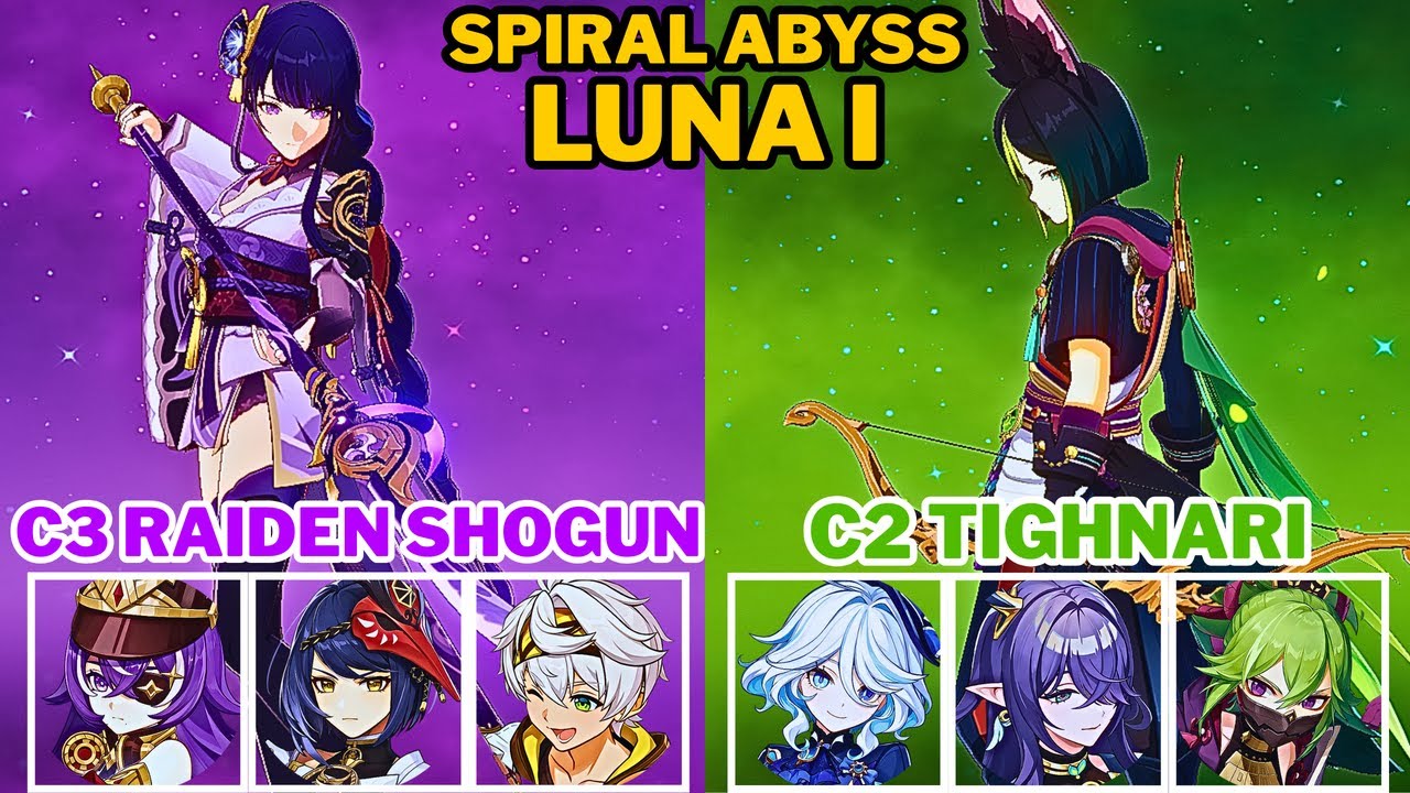 [Spiral Abyss 6.0/Luna I] C3 Raiden Shogun Overload & C2 Tighnari Lauma Quickbloom | Genshin Impact