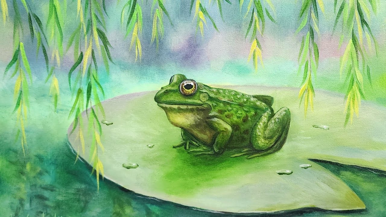 How to Paint a Frog Acrylic Painting LIVE Tutorial