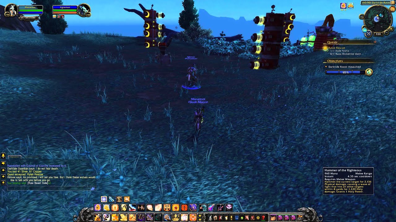 Draenor Quest 344: Rylak Rescue (WoW, human, Paladin)