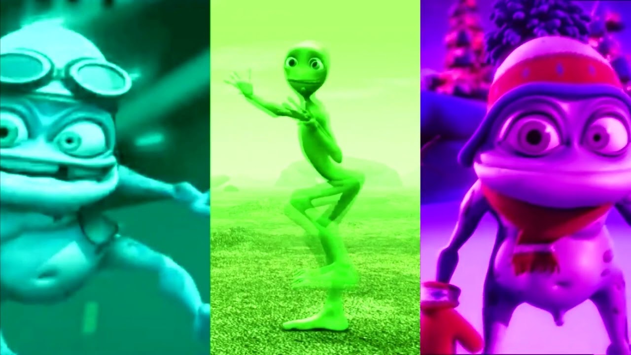 COLOR DANCE CHALLENGE Dame Tu Cosita vs All Crazy Frog Alien Green El Chombo Yeşil Uzaylı