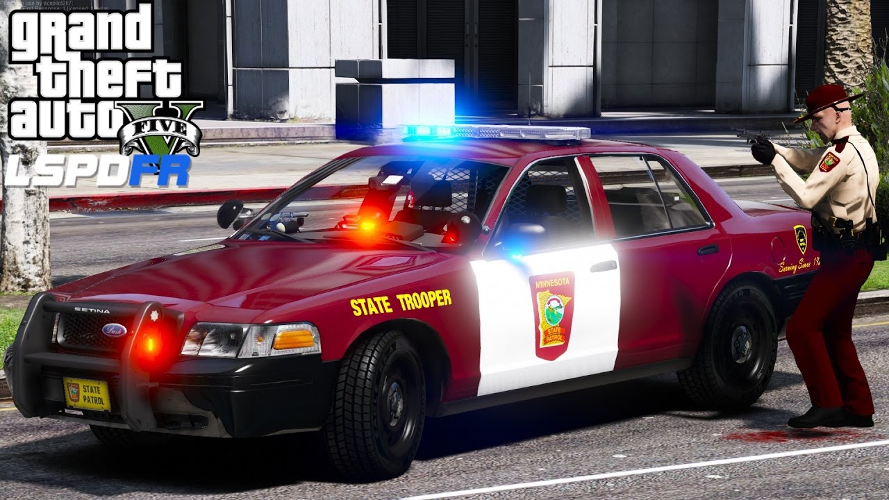 GTA 5 LSPDFR Police Mod 451 | Патруль штата Миннесота | Выстрелы в городе