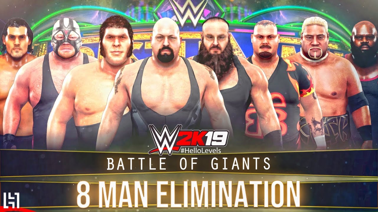 WWE 2K19 Battle Of GIANTS 8 Man Elimination Match - WWE 2K19 8 Man Gameplay Match