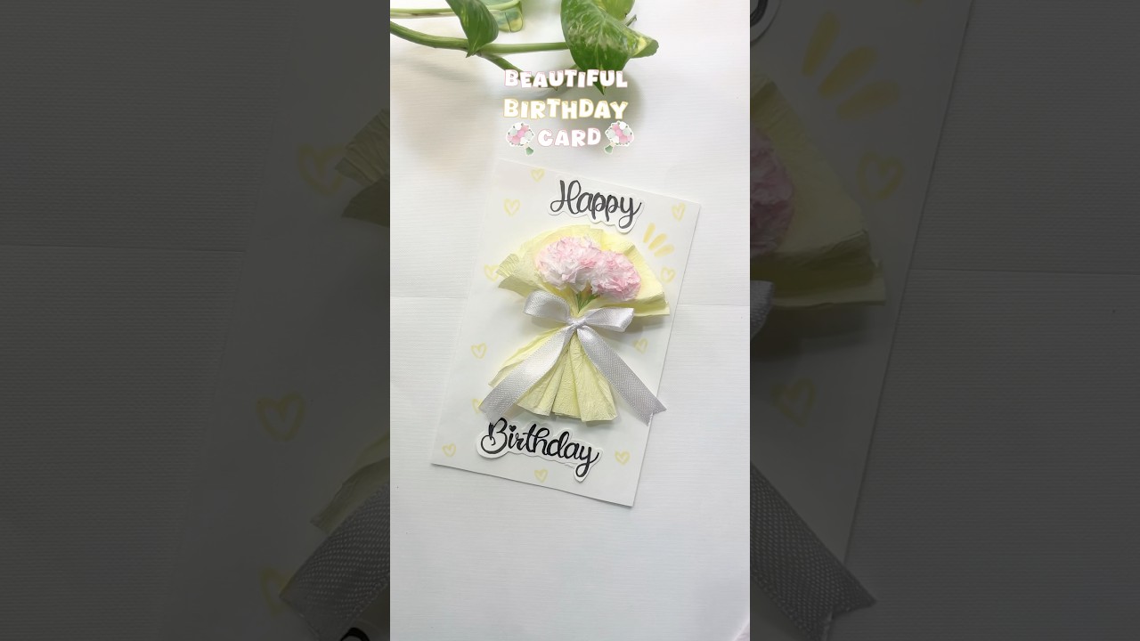 DIY beautiful flower 🌷💖birthday card #shorts #birthday #birthdaycard #diy