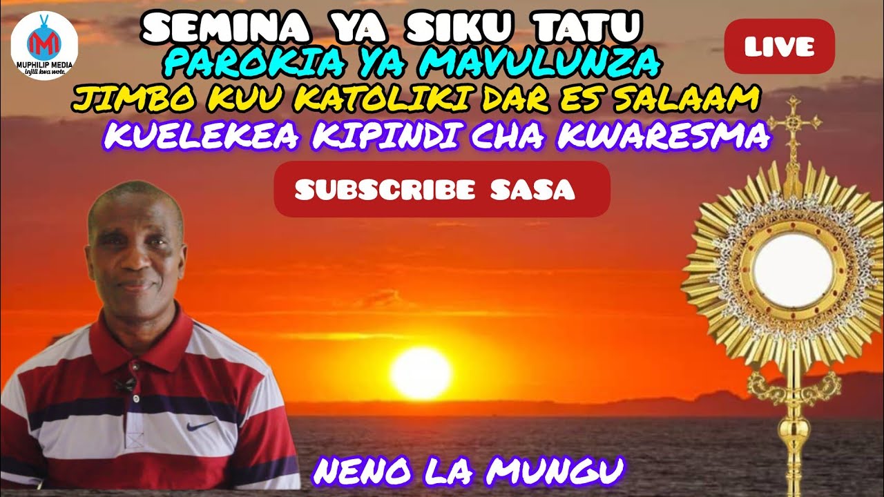 #LIVE:SEMINA YA SIKU TATU KUELEKEA KIPINDI CHA KWARESMA PAROKIA YA MAVULUNZA DSM