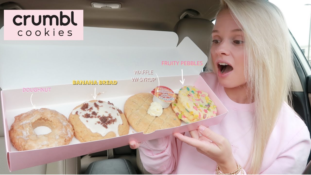 This Weeks CRUMBL Cookie Review | Waffle, Doughnut, Banana Bread, & Fruity pebbles cookies 🥛🍪