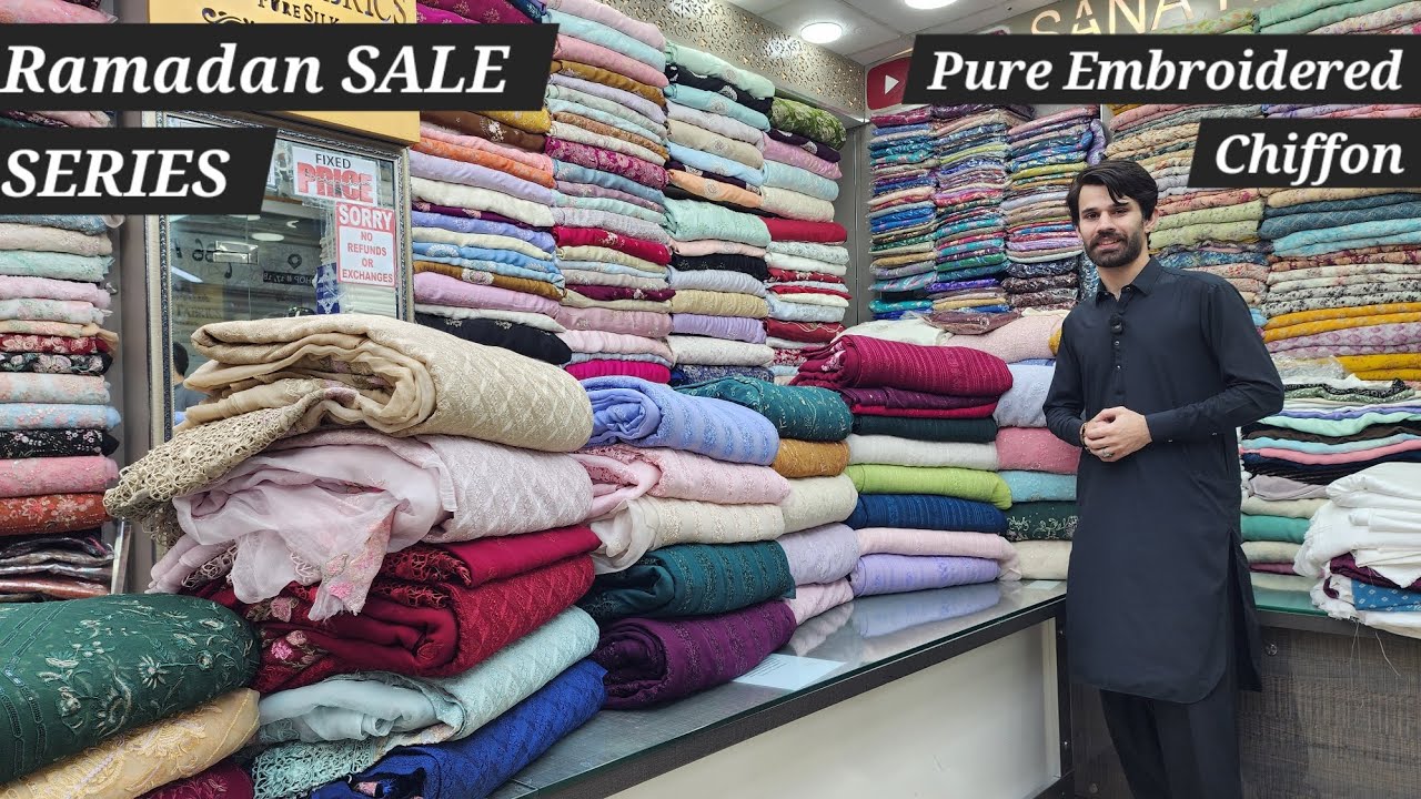 SALE ALERT 📢 Pure Chiffon Embroidered Dresses Chicken kari + Shently Lace Most Demanding Article 