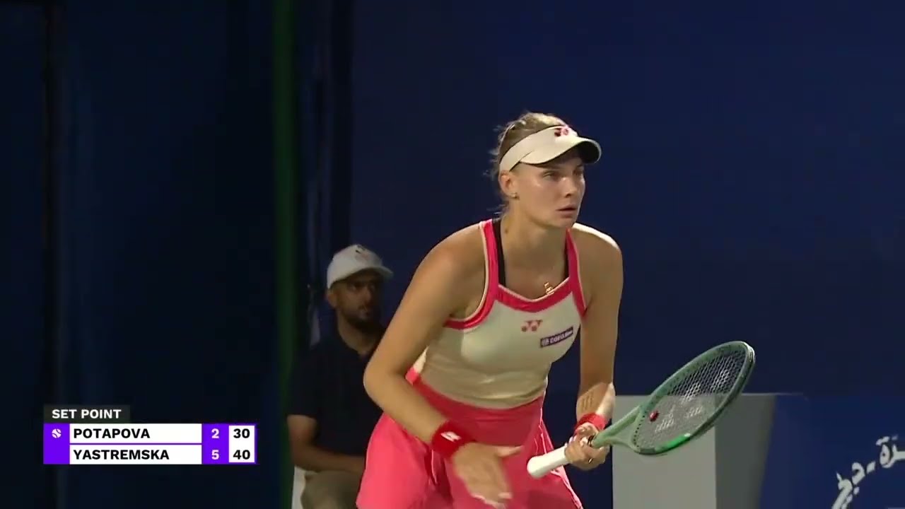 Highlights: Dubai R2 - Dayana Yastremska vs. Potapova - 2025 Dubai Duty Free Tennis Championships