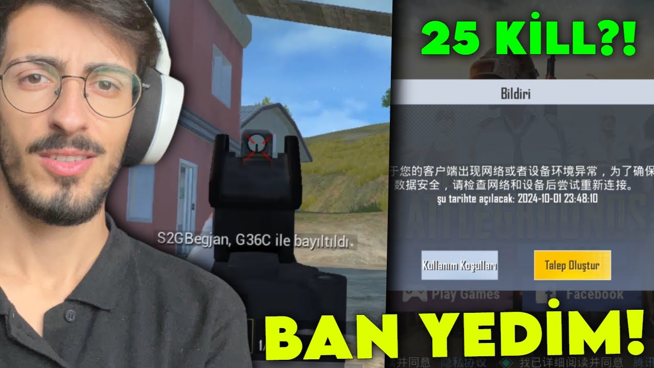 BAN YEDİM! KİLL REKORU... PUBG Mobile Lite