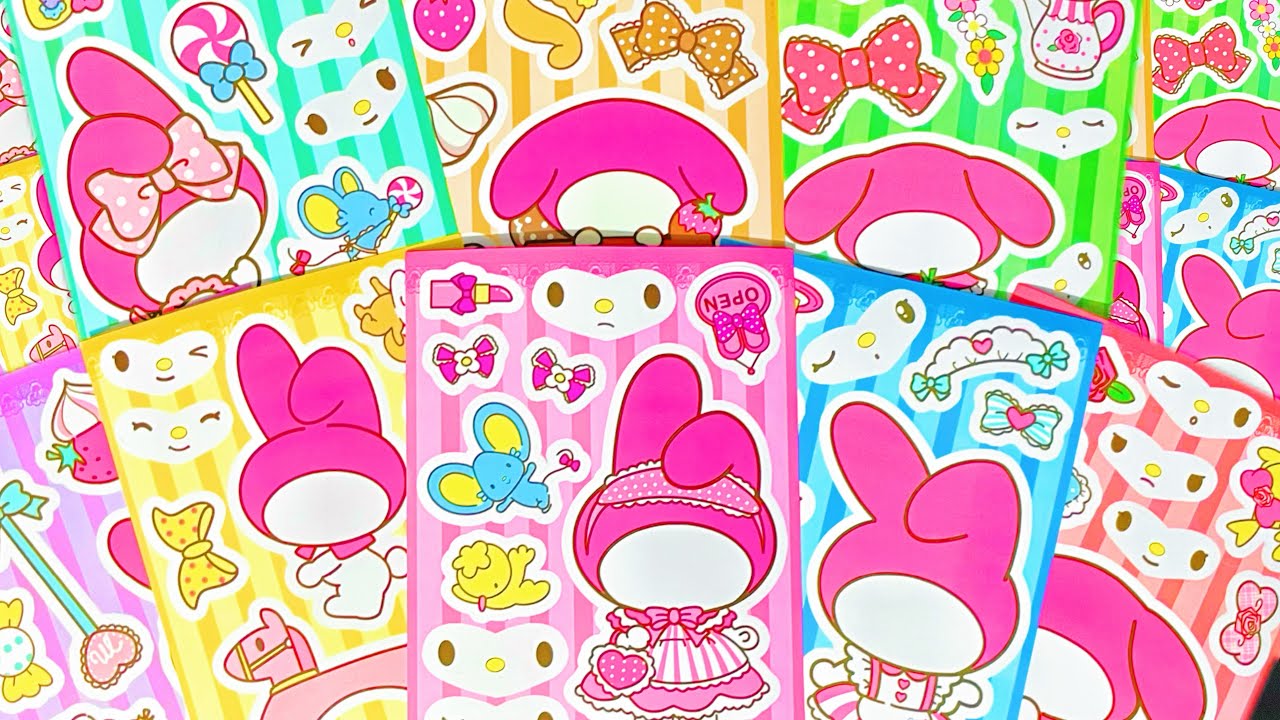 🌸Decorate with Sticker Book Sanrio My Melody Version 2 - Trang Trí Với Sách Nhãn Dán Sanrio -DIY