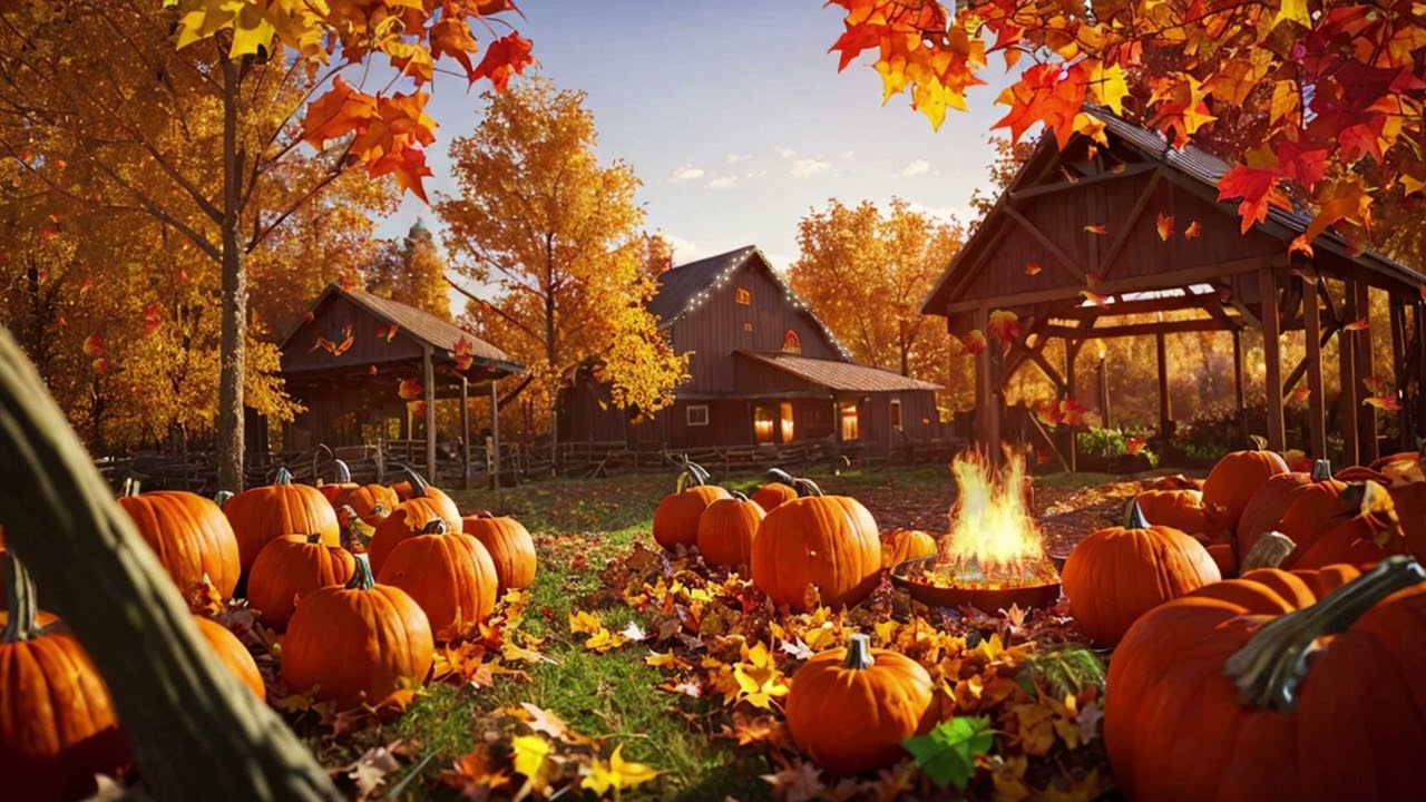 Cozy October Day On A Pumpkin Farm Ambience 🎃🍂✨