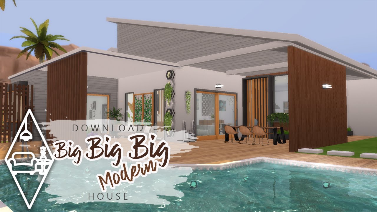 BIG BIG BIG MODERN HOUSE | +CC | The Sims 4 | Stop Motion Build