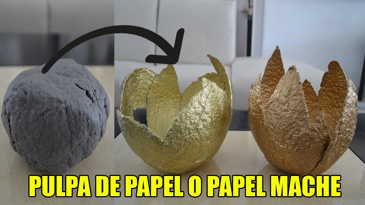 CUENCOS DECORATIVOS IMITACIÓN LATÓN HECHOS CON PULPA DE PAPEL!