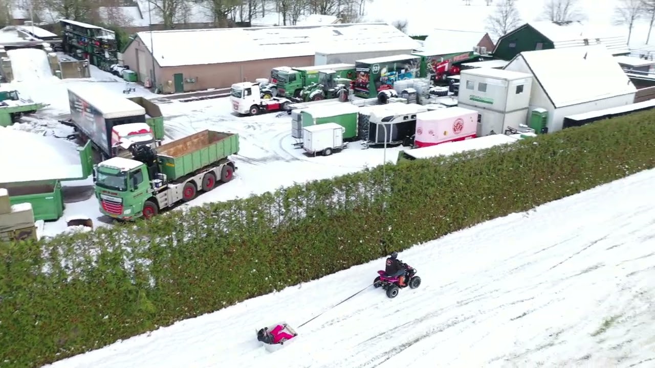 sneeuw pret in de glind