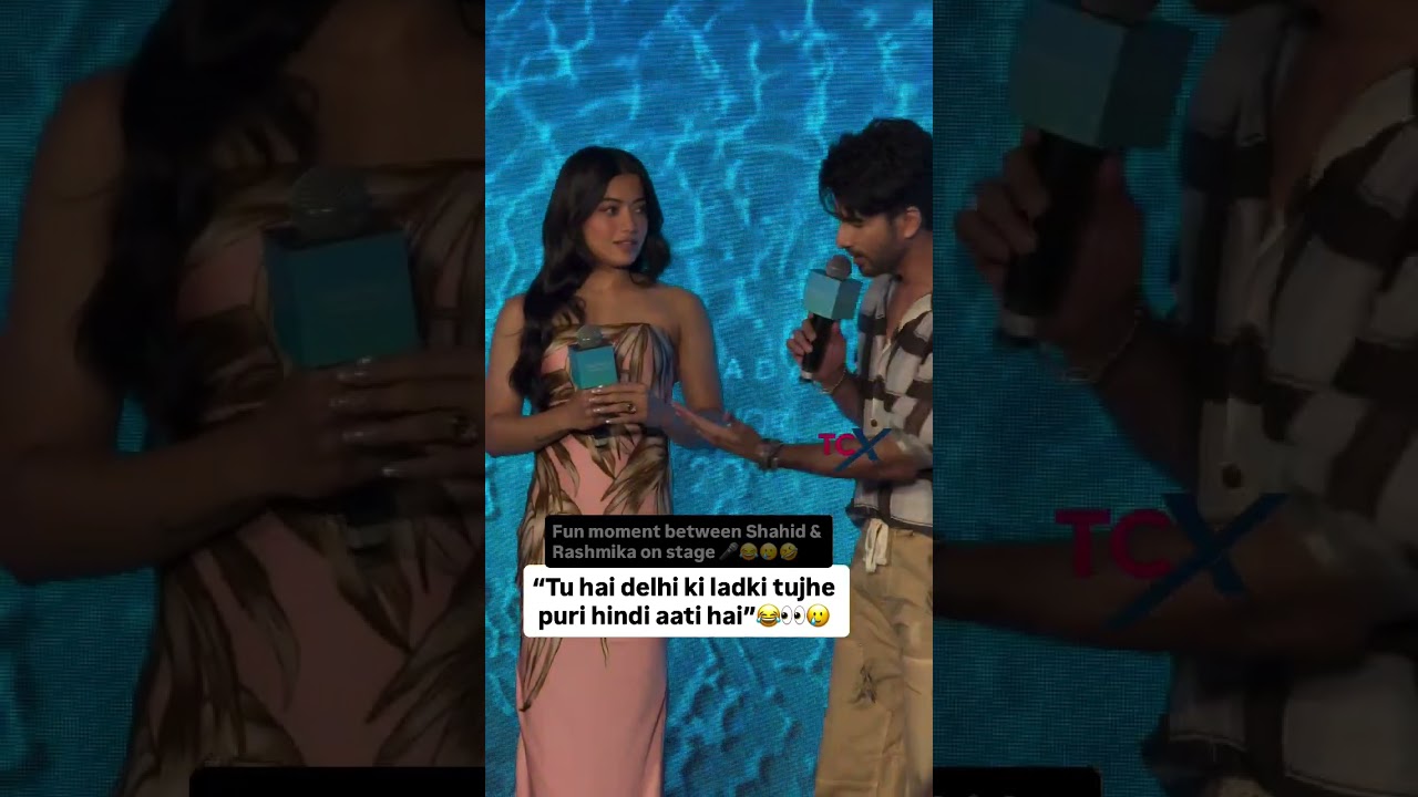 Shahid Kapoor, Kriti Sanon & Rashmika Mandanna at the Cocktail 2 song launch 💃🔥😍