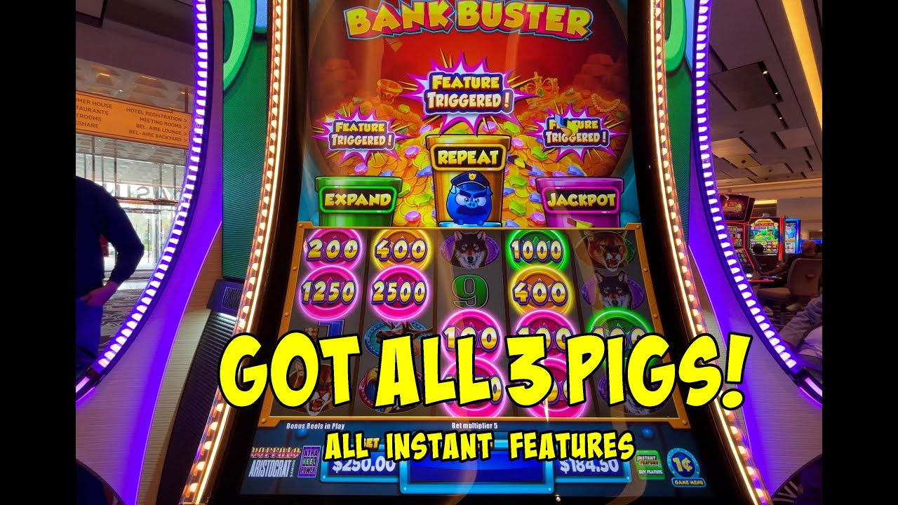 Got All 3 Pigs on Bank Buster - All Instant Features Session