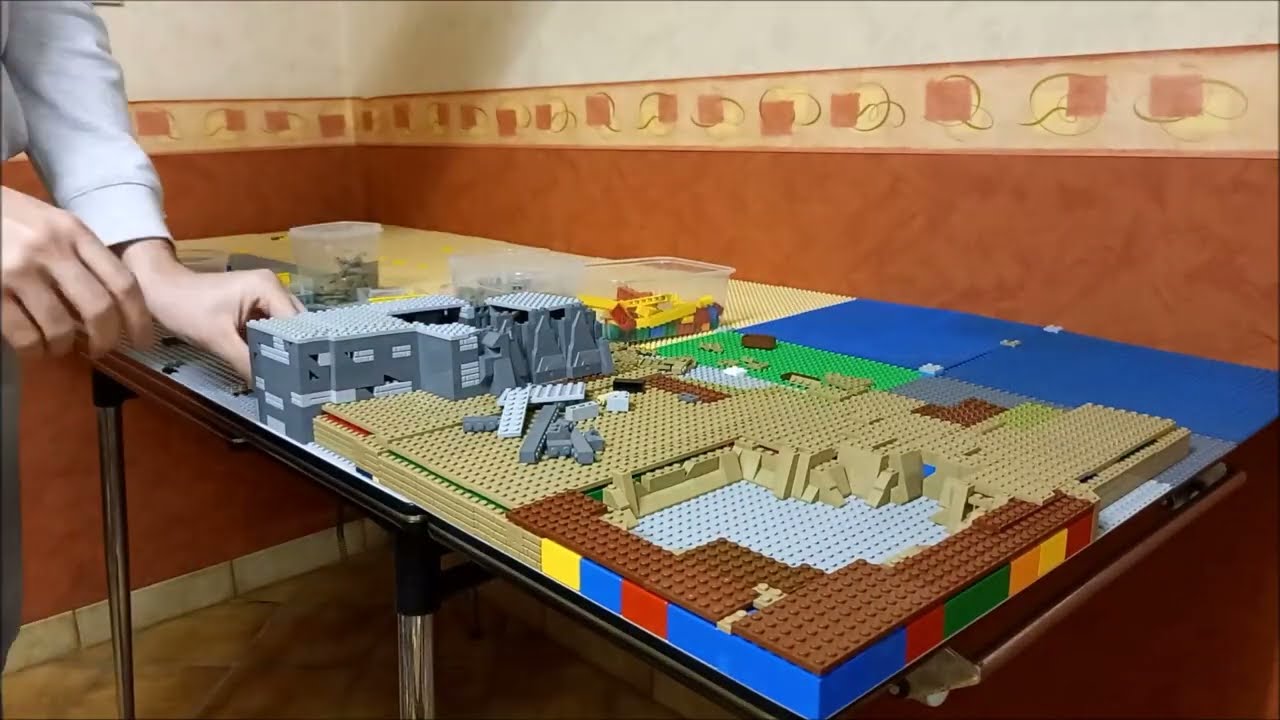 Battle of Bir Hakeim - part 1 - the bunker - Lego display