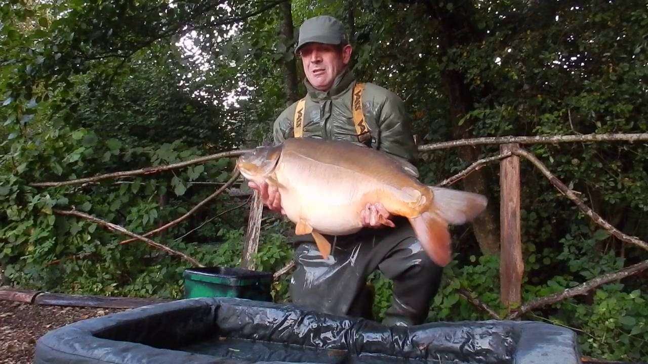 Tim Bottomley with a 48lb mirror carp September 2015