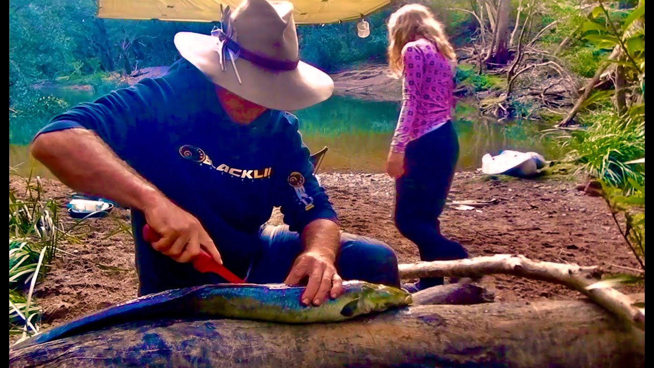 REMOTE JUNGLE CAMPING And Bushcraft Adventure.. Eel Catch And Cook..