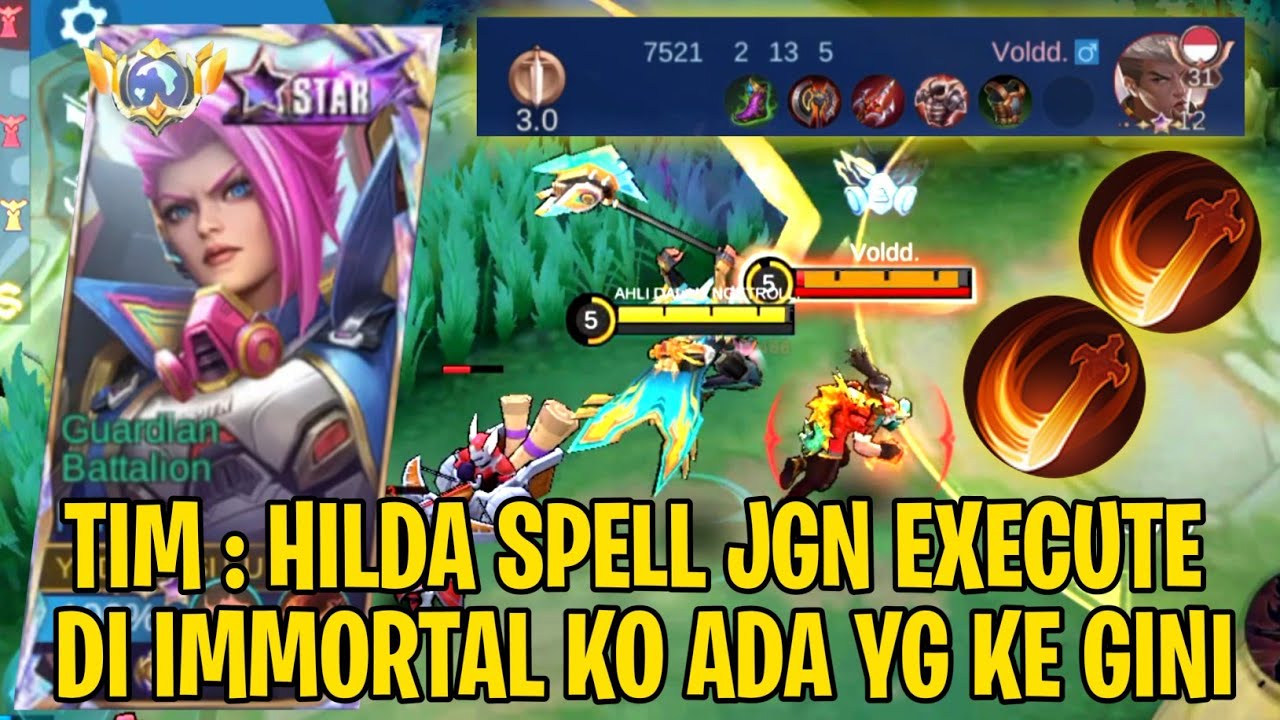 Hilda Execute Selalu Diremehkan Tim Apalagi Di Immortal - Top Global Hilda Gameplay - Mlbb