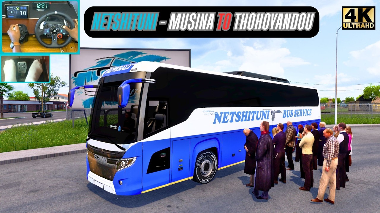 Пассажирские перевозки из Мусины в Тохоянду на автобусе Netshituni | ETS2 (геймплей с Logitech G29)