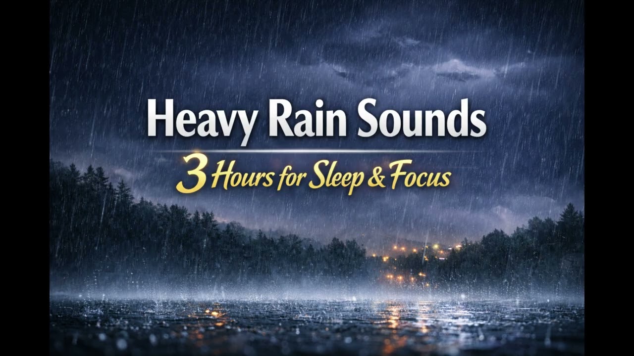 豪雨の音 3時間｜深い睡眠と集中のためのリアルな大雨サウンド　Heavy Rain Sounds 3 Hours | Deep Sleep & Focus