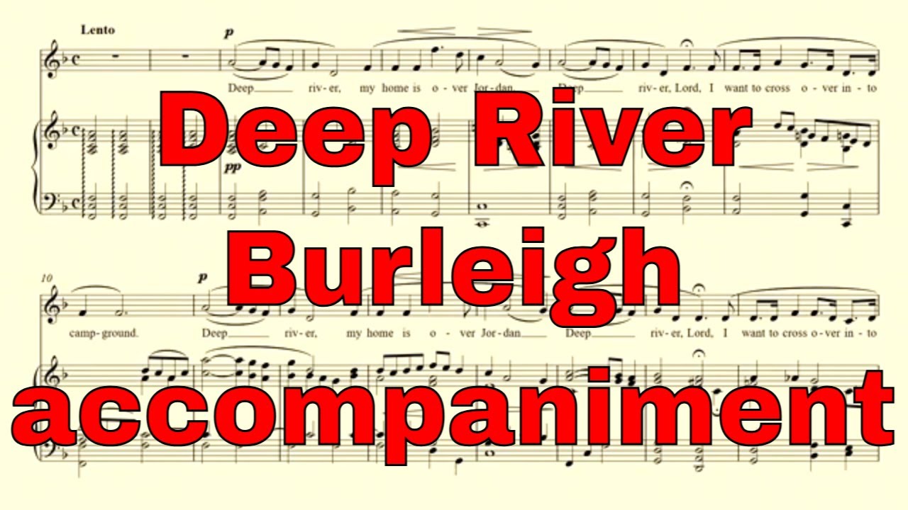 Deep River – Burleigh – accompaniment in F major