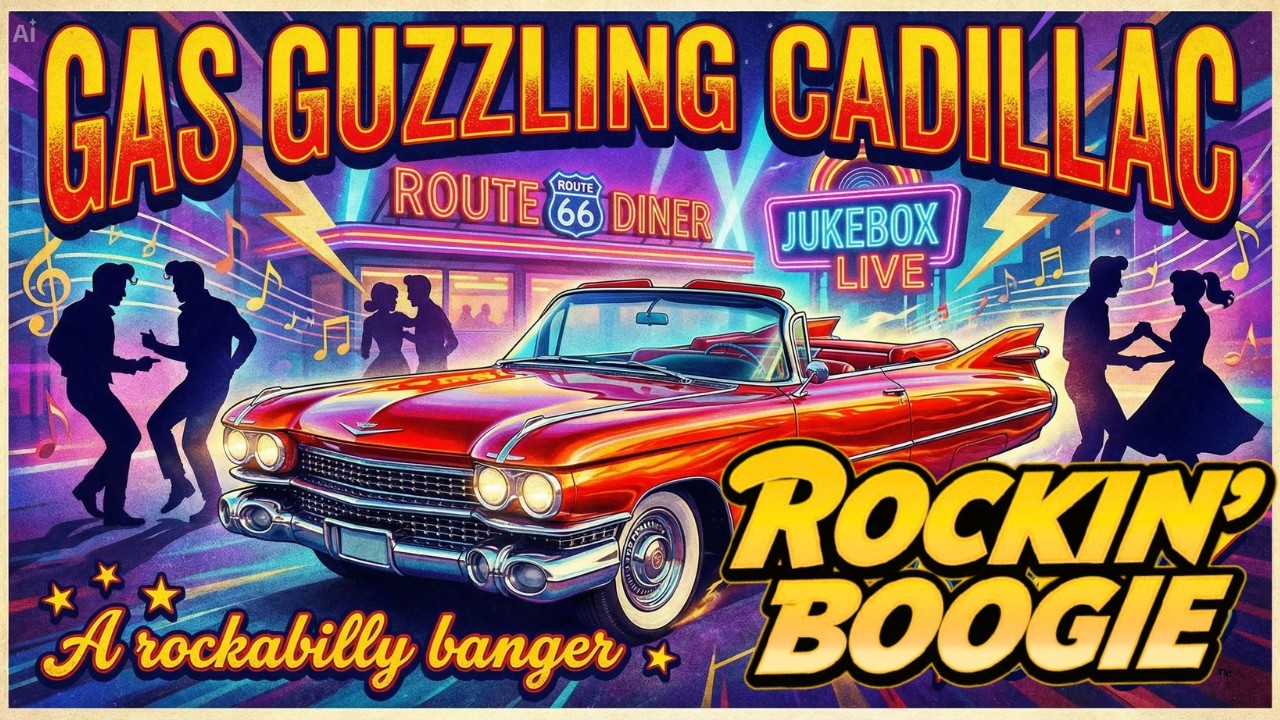 GAS GUZZLING ROCK & ROLL - 🎧 High-Energy Rockabilly Banger 🎸 Rockin' Boogie Cadillac