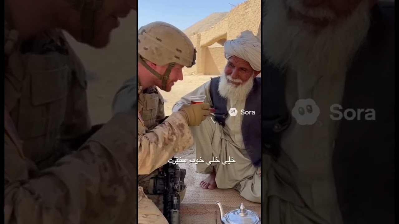 American soldier likes tea! #new #top #viral #afghanistan #ai #foryou #trend