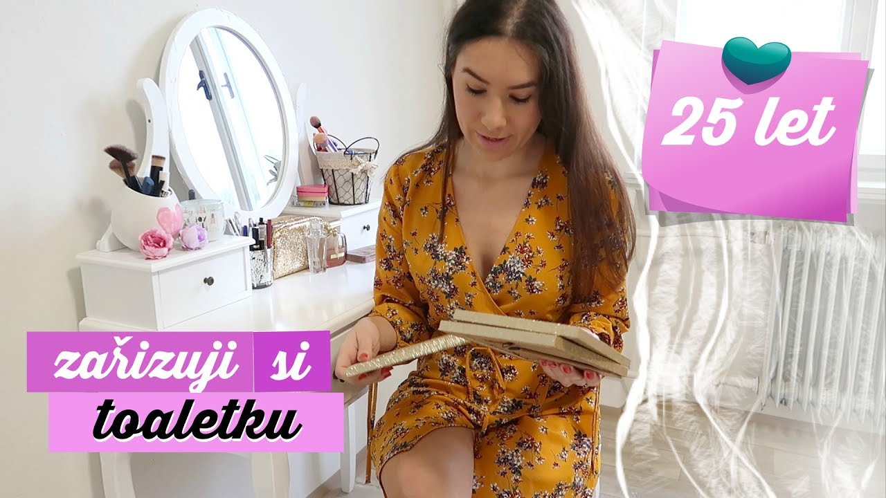 Zařizuji si toaletku k 25 narozeninám | DIY malby na stěnu