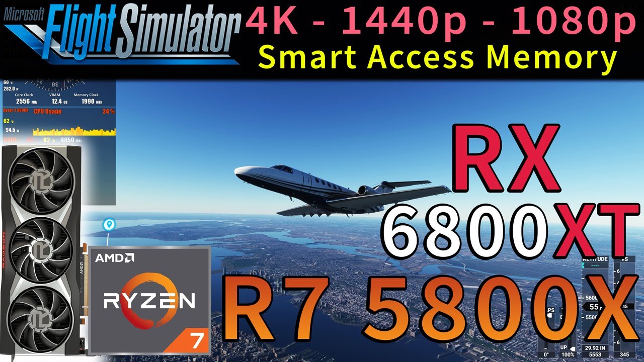 Microsoft Flight Simulator 2020 | RX 6800 XT | R7 5800X | SAM | 4K - 1440p - 1080p | Ultra Settings